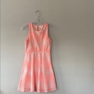 peach dress